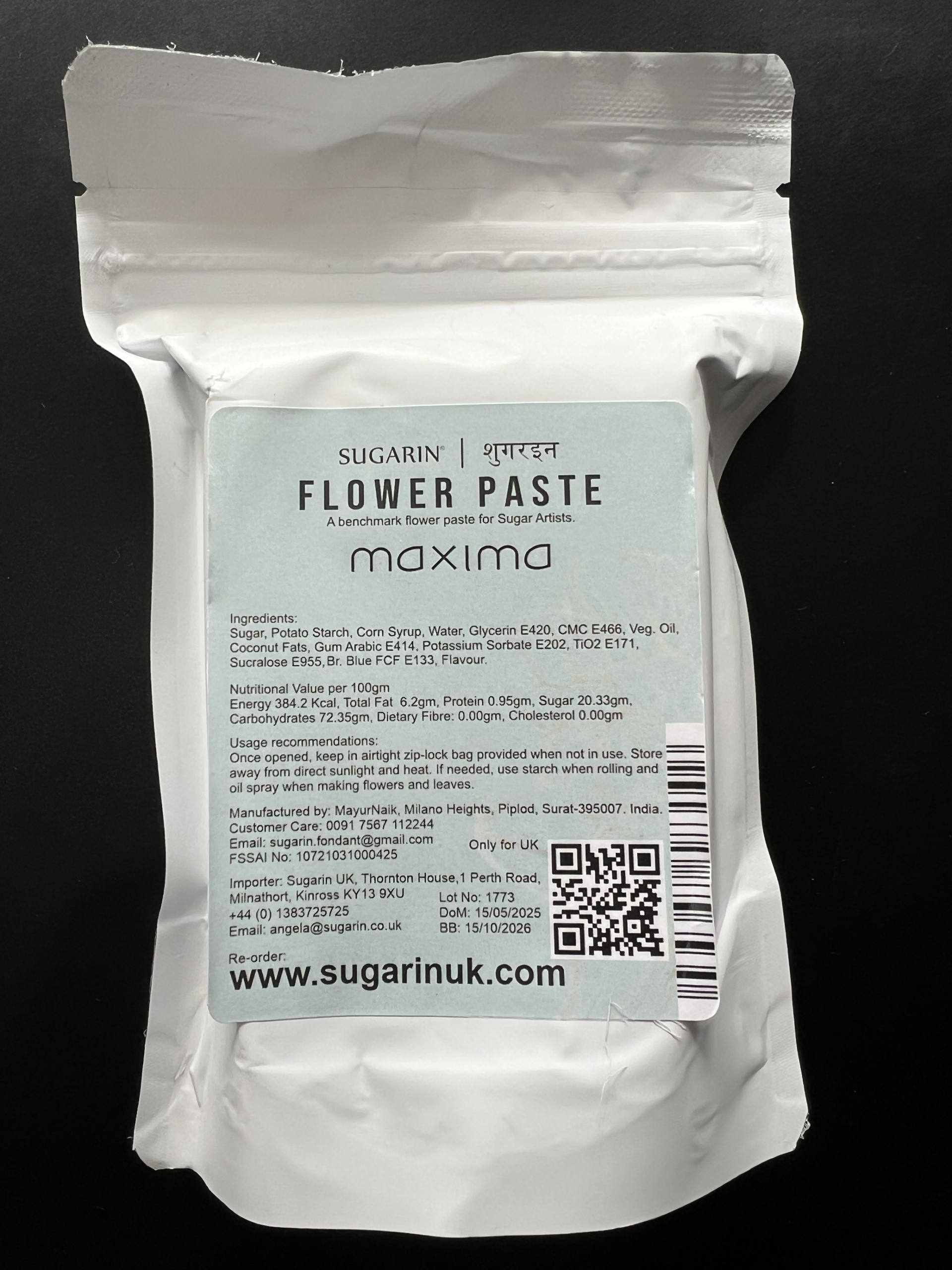 Sugarin Maxima Flower Paste - Pale Blue 200gm - Image 2
