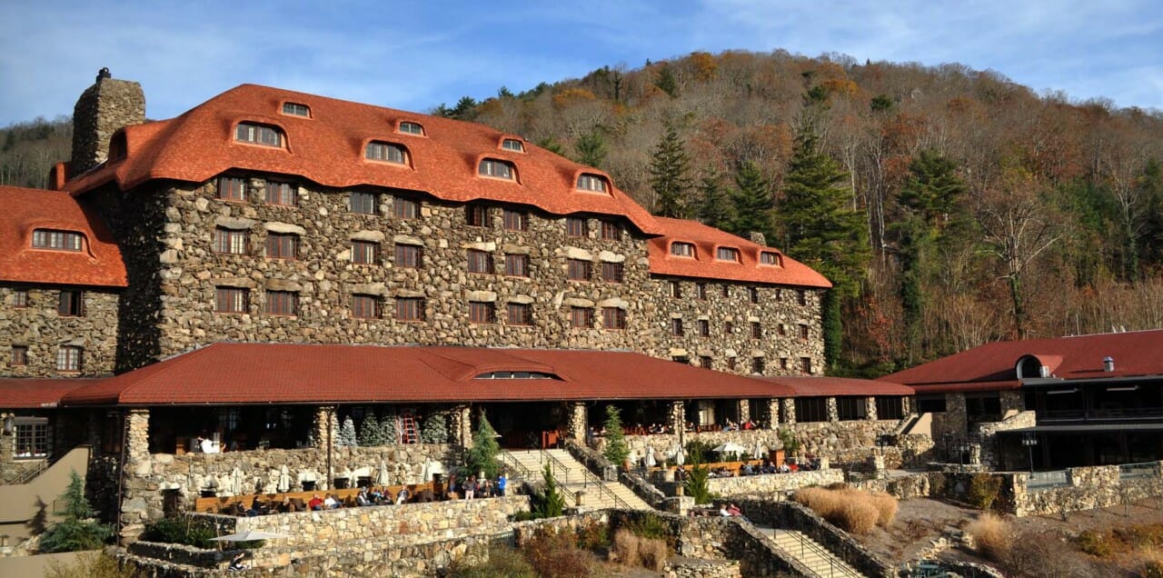 The Omni Grove Park Inn, host of the National Gingerbread House Competition.